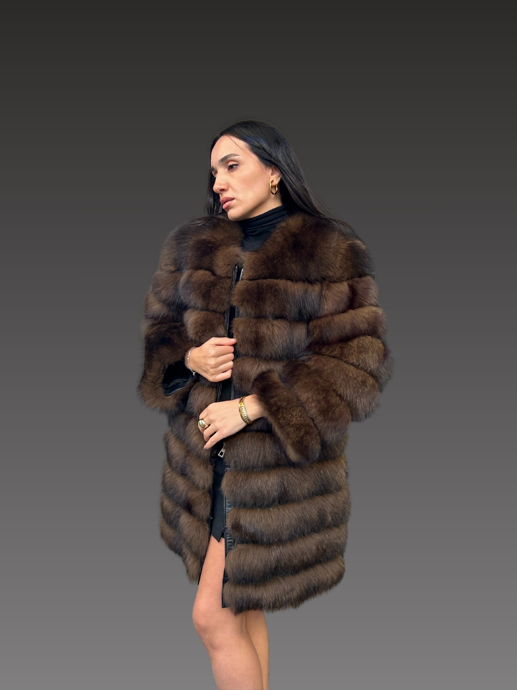 Transformer Women Fox Fur Jacket Short