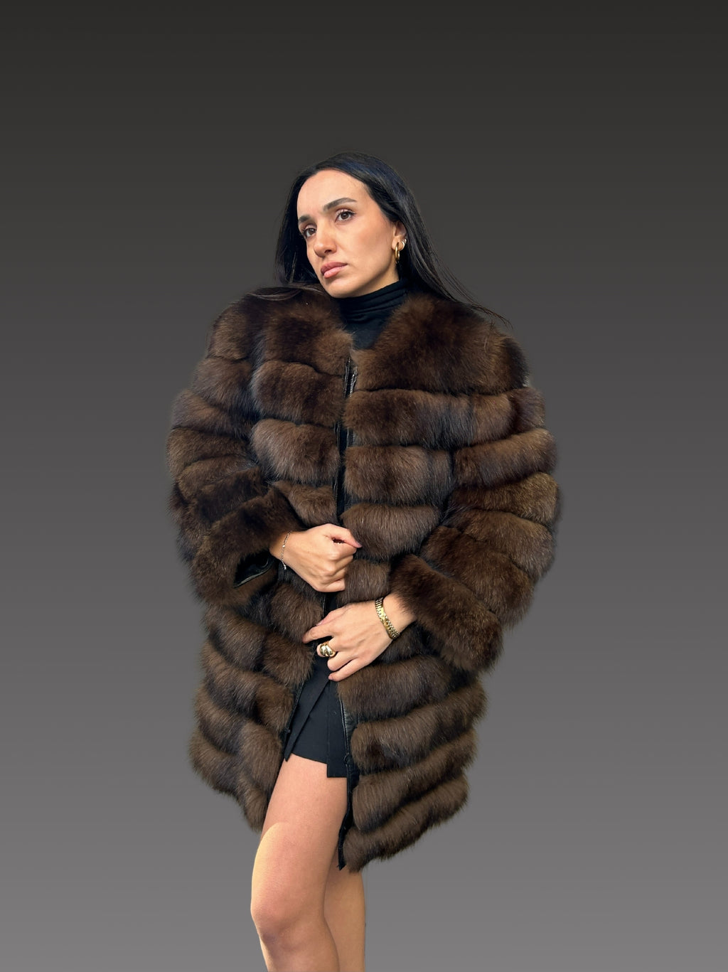Transformer Women Fox Fur Jacket Short