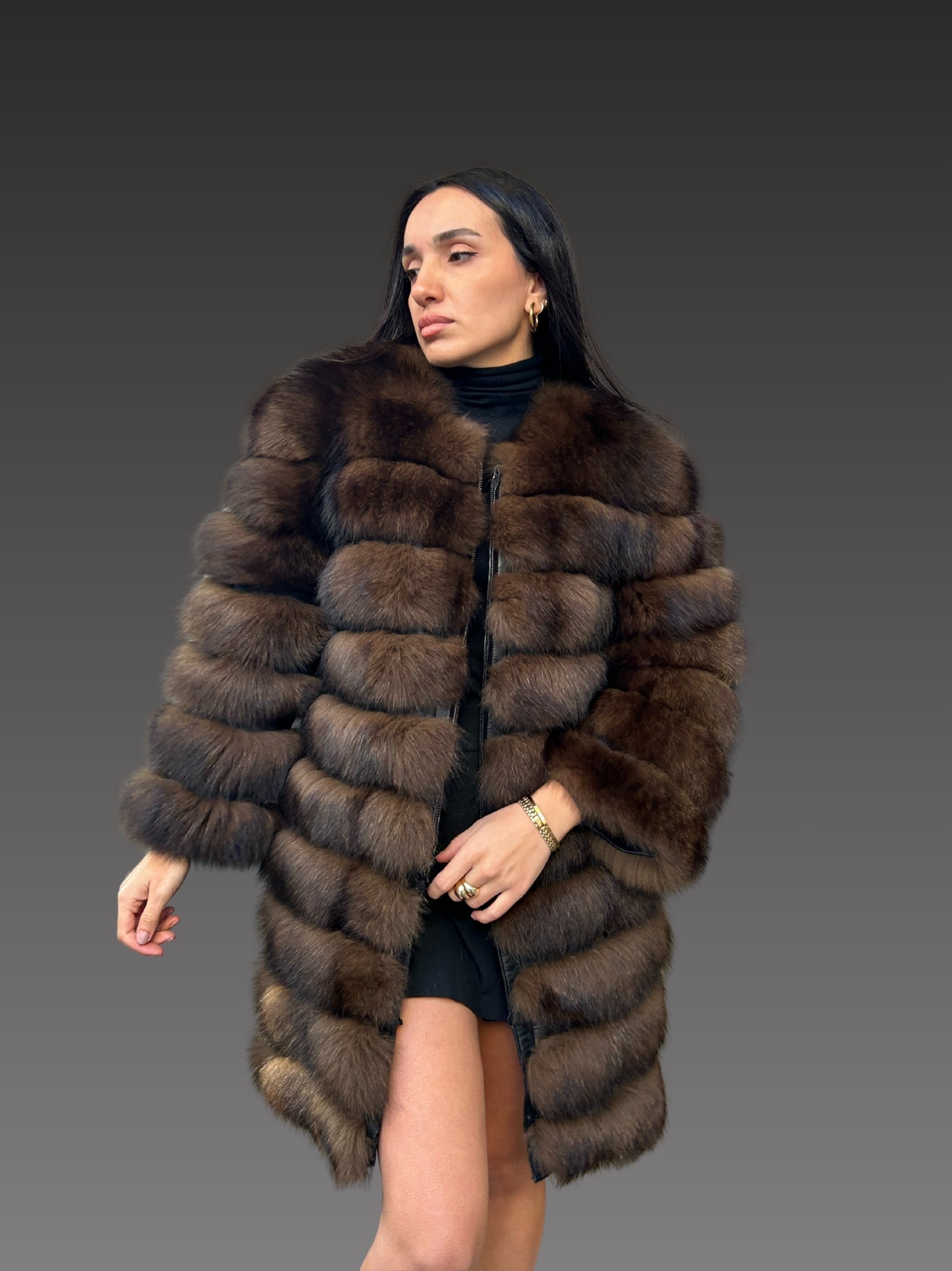 Transformer Women Fox Fur Jacket Short