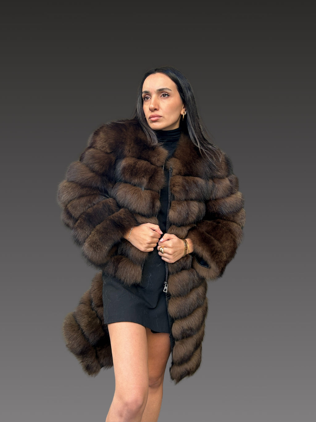 Transformer Women Fox Fur Jacket Short