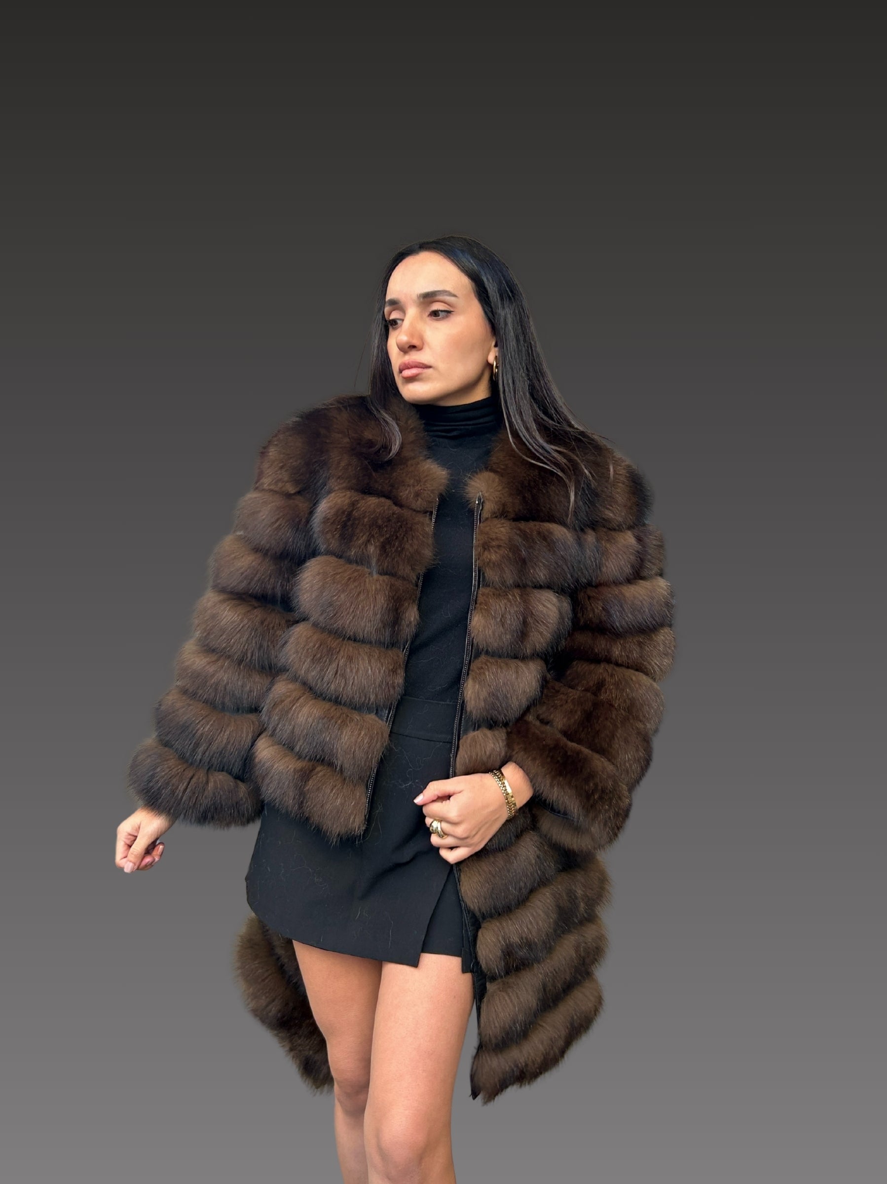 Transformer Women Fox Fur Jacket Short
