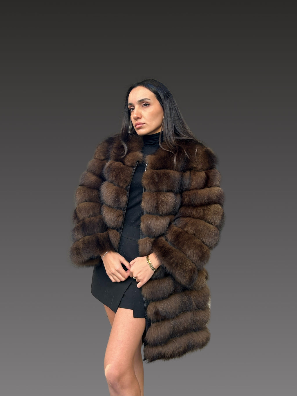 Transformer Women Fox Fur Jacket Short