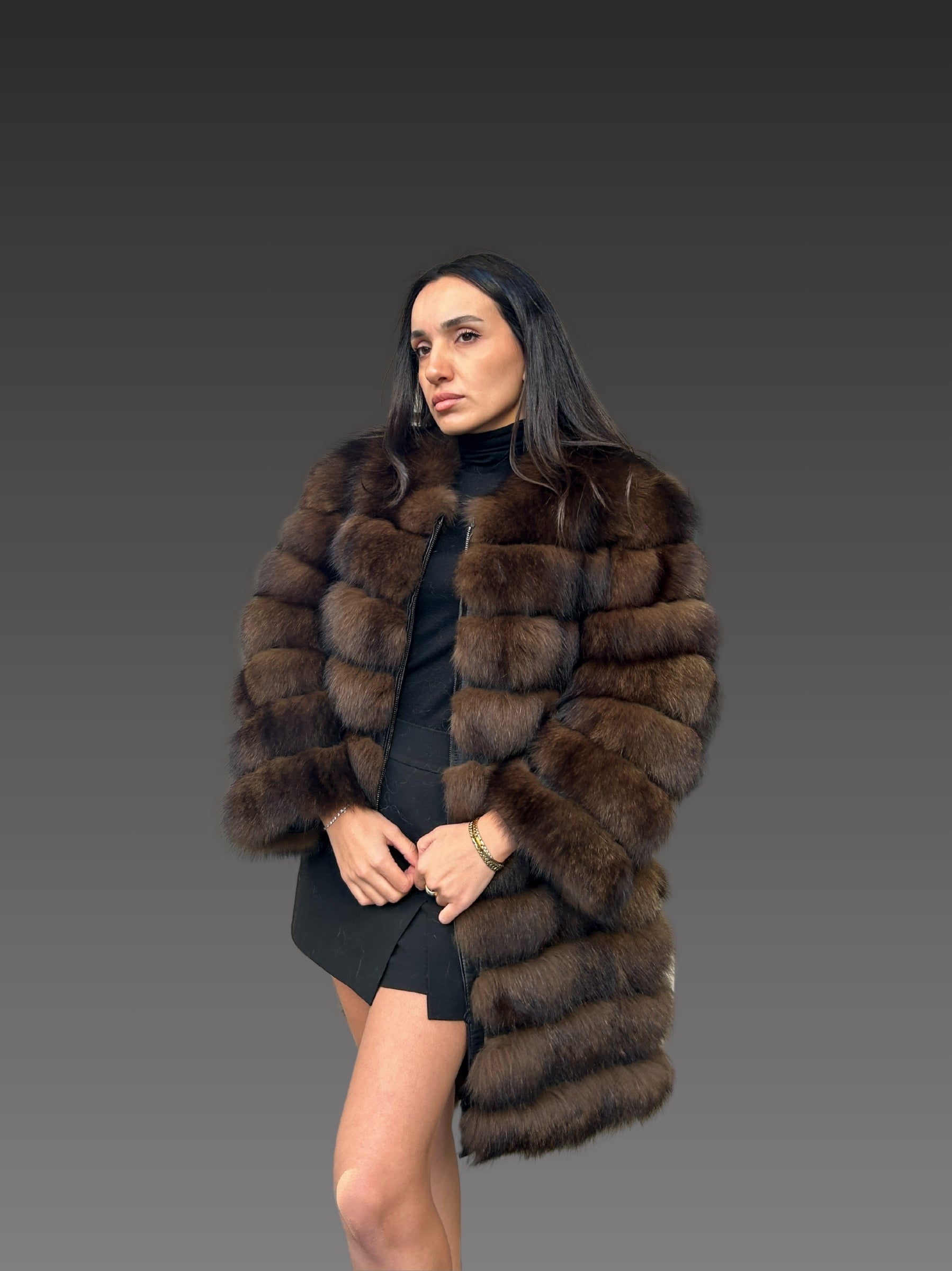 Transformer Women Fox Fur Jacket Short