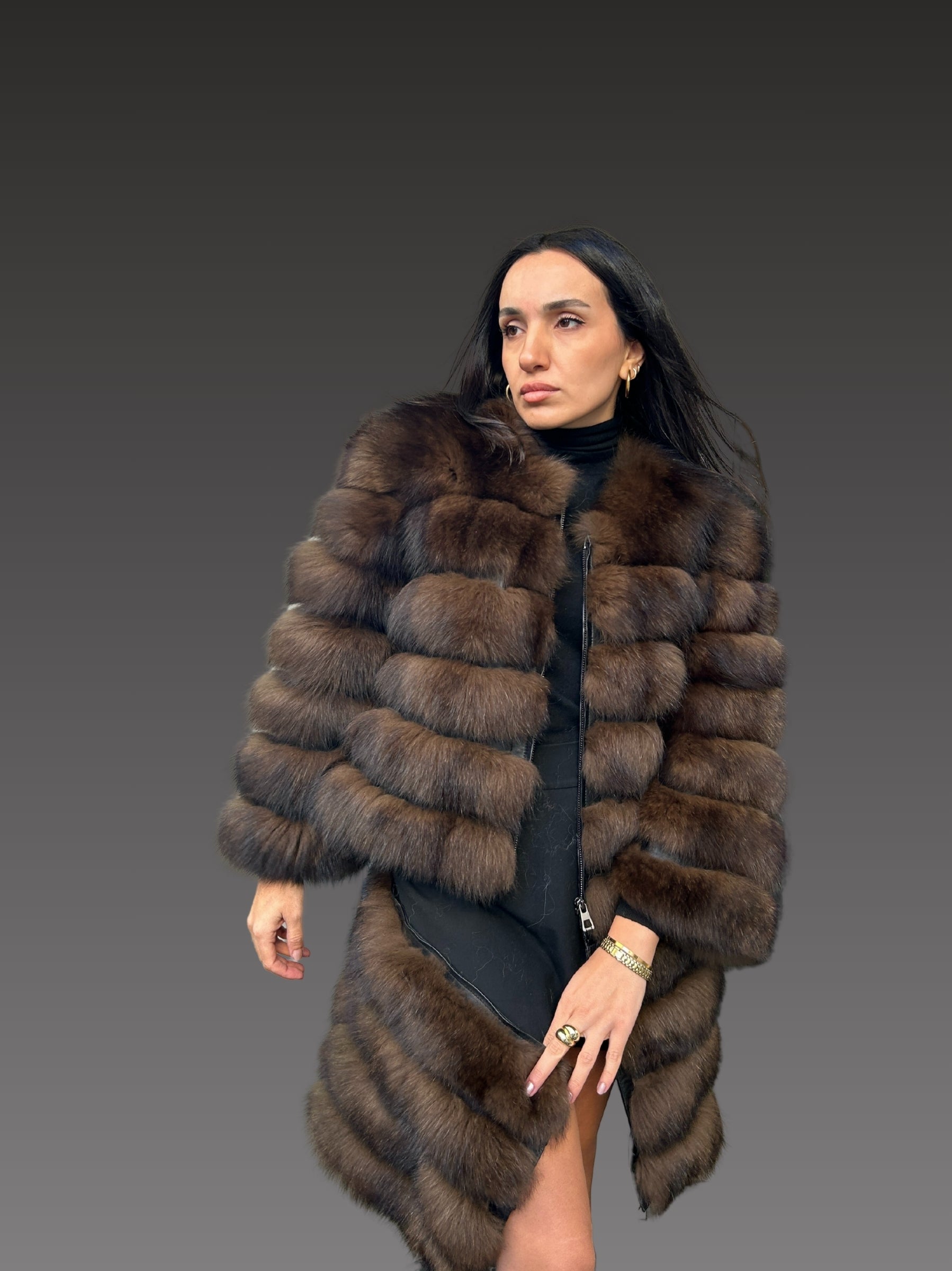 Transformer Women Fox Fur Jacket Short