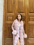 Women Knitted Fox Fur - Women Fur - ( Rose Pink)