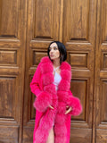 Women Knitted Fox Fur - Women Fur ( Pink )
