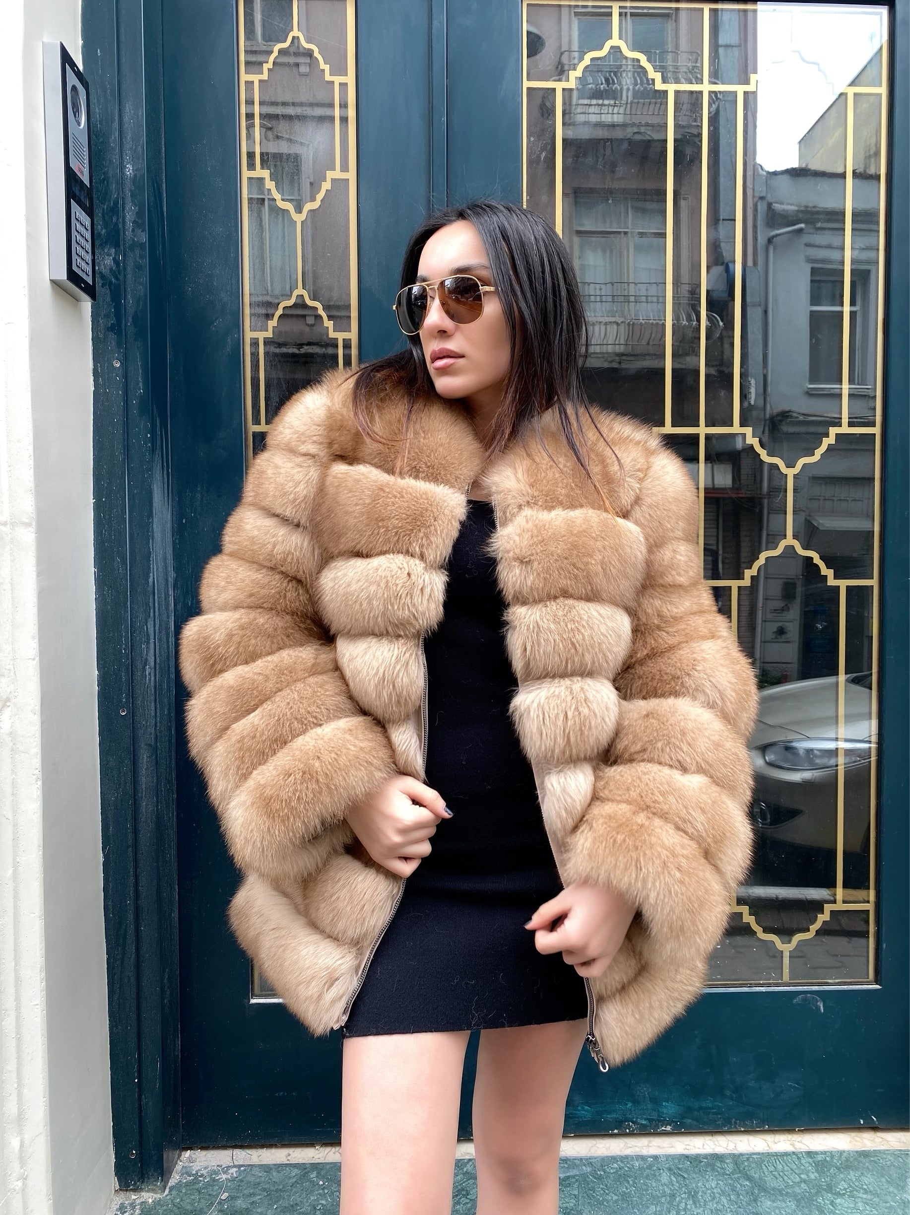Transformer Women Fox Fur Jacket Short