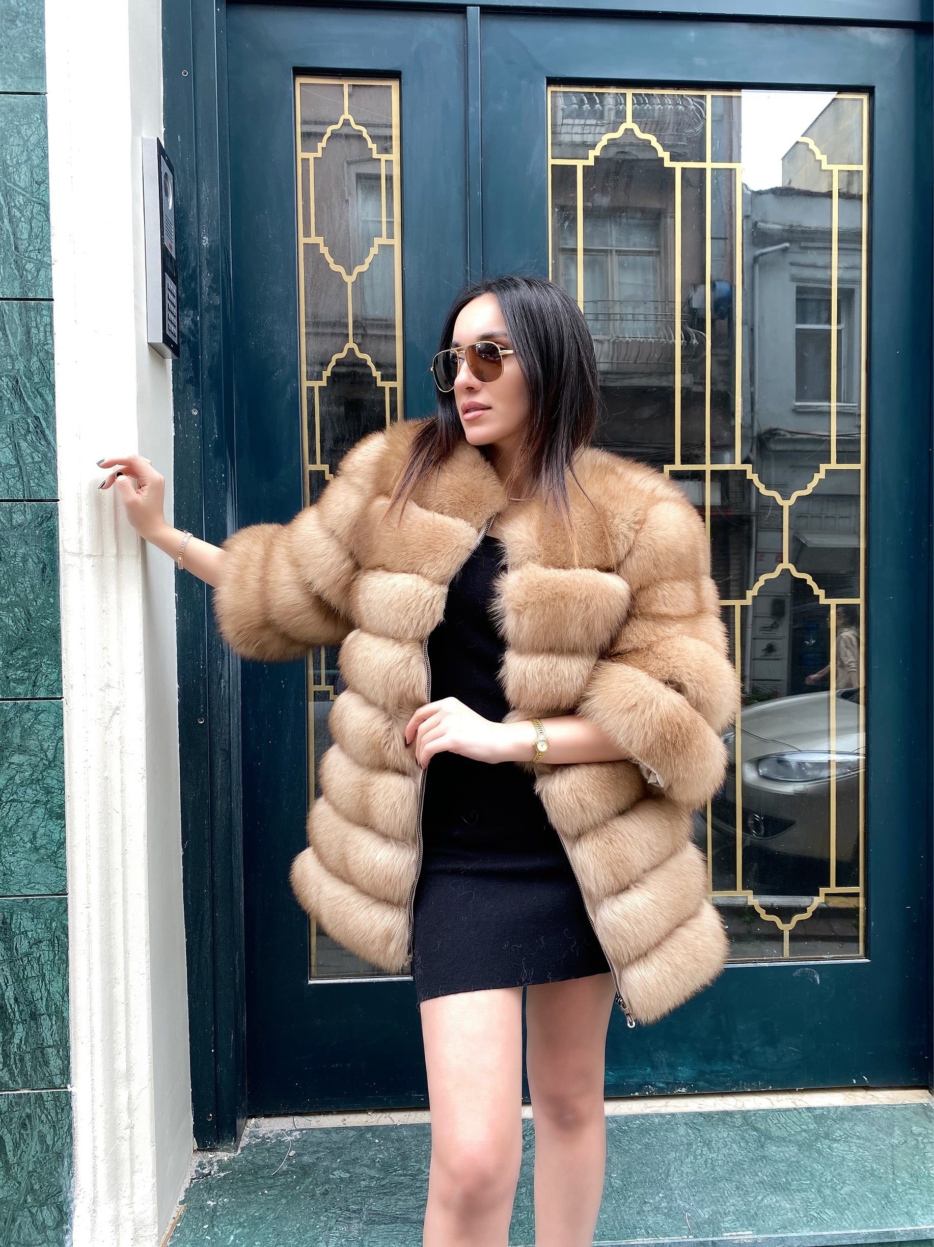 Transformer Women Fox Fur Jacket Short