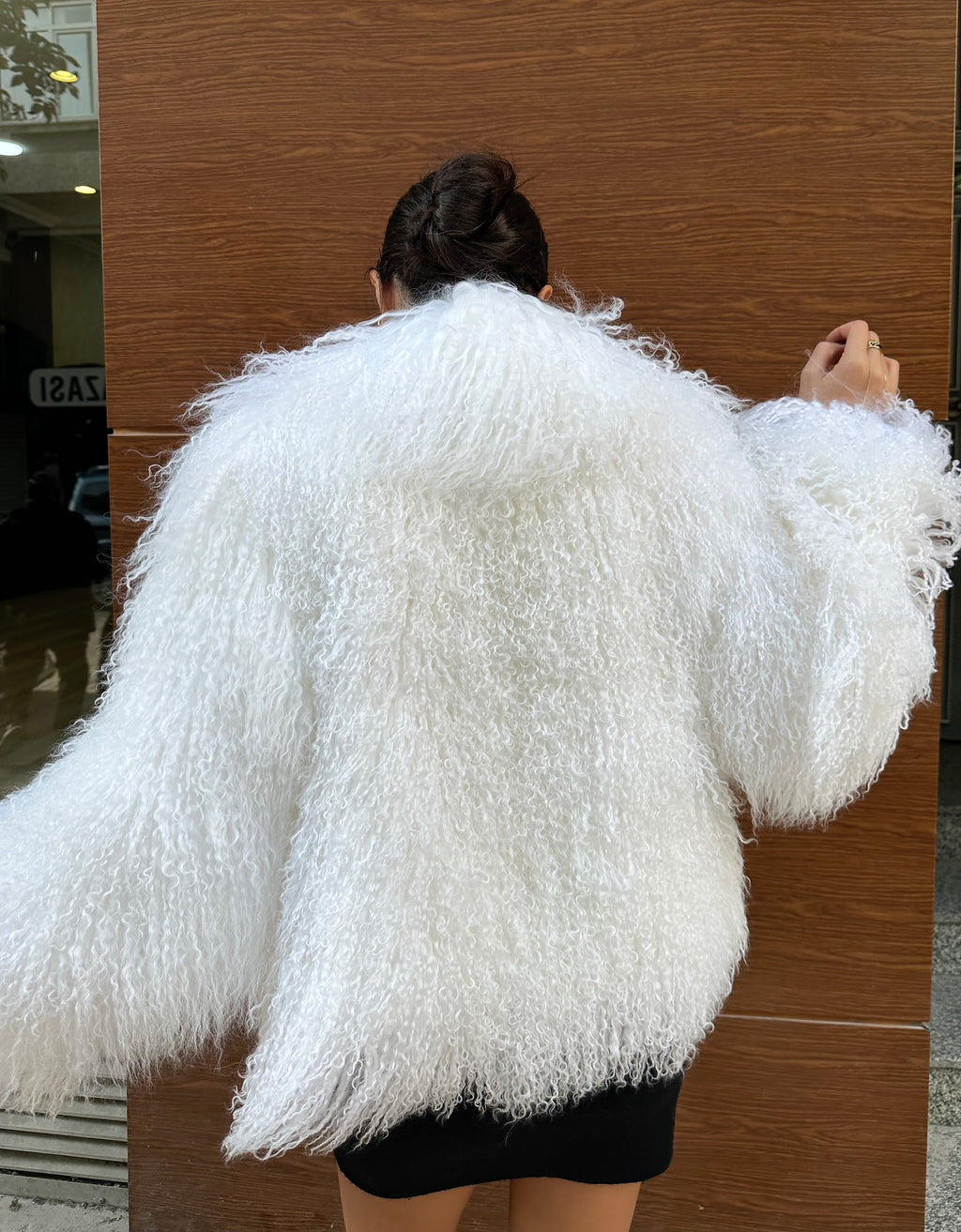 White Real Tibetan Lamb Fur