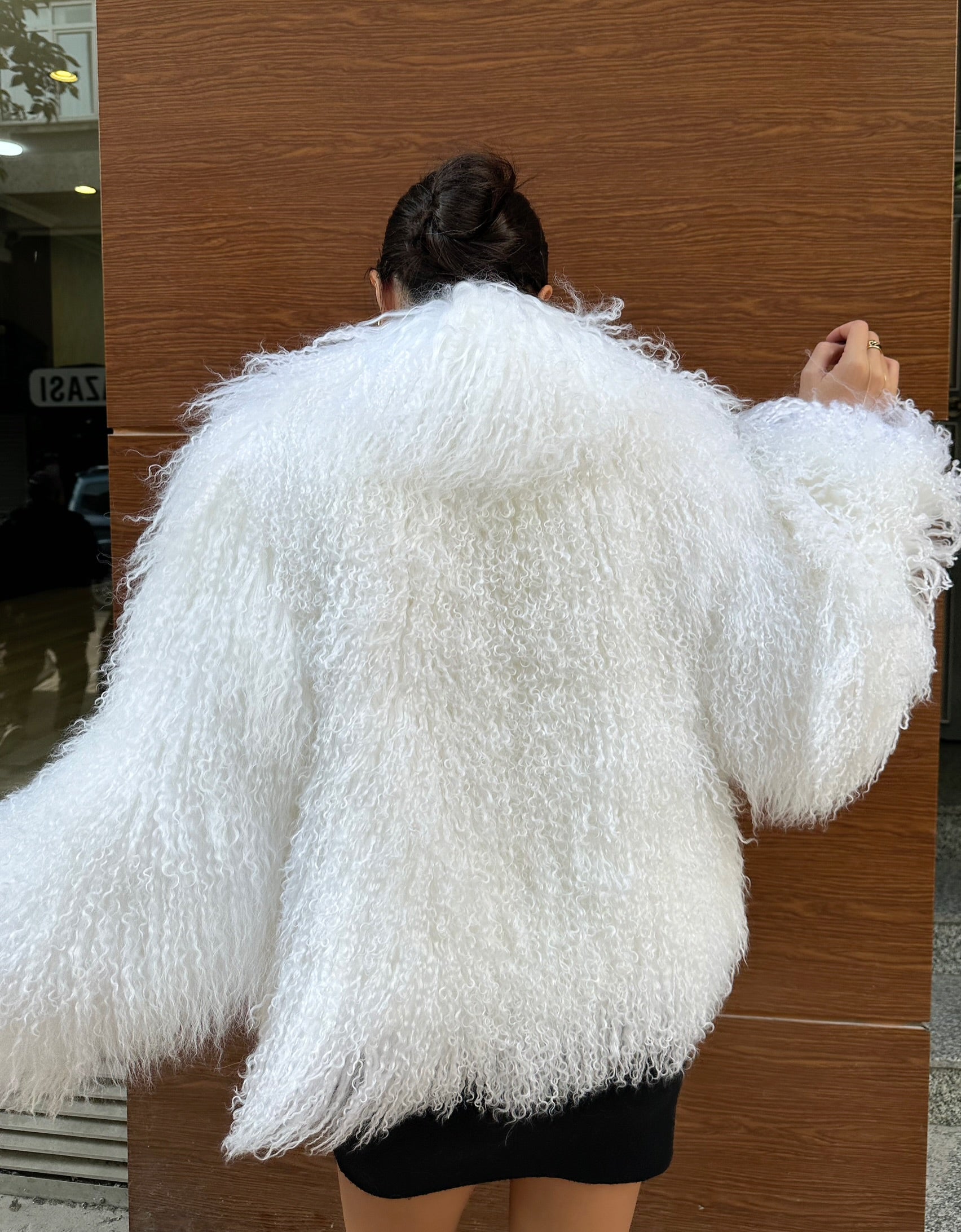 White Real Tibetan Lamb Fur