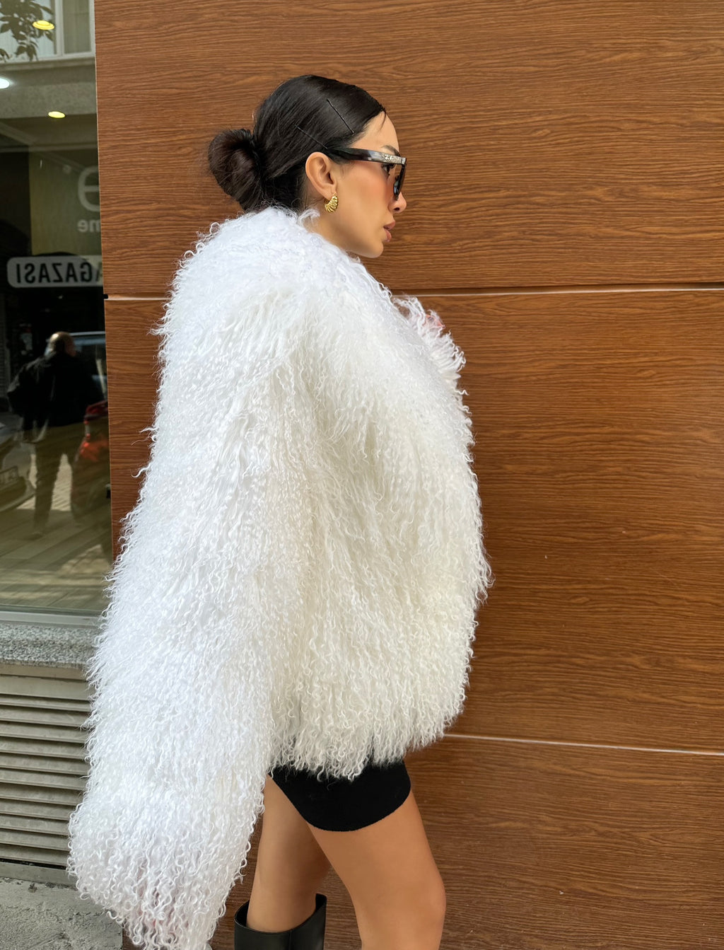 White Real Tibetan Lamb Fur