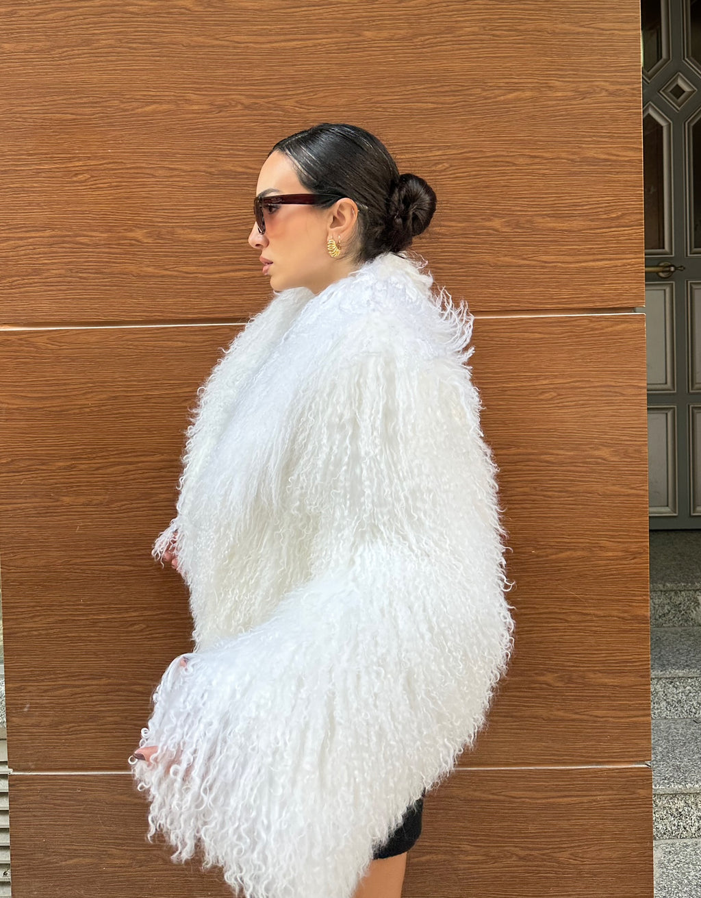 White Real Tibetan Lamb Fur