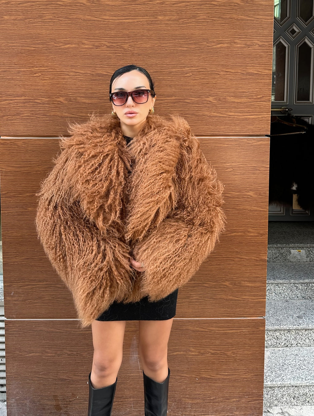 Camel Real Tibetan Lamb Fur