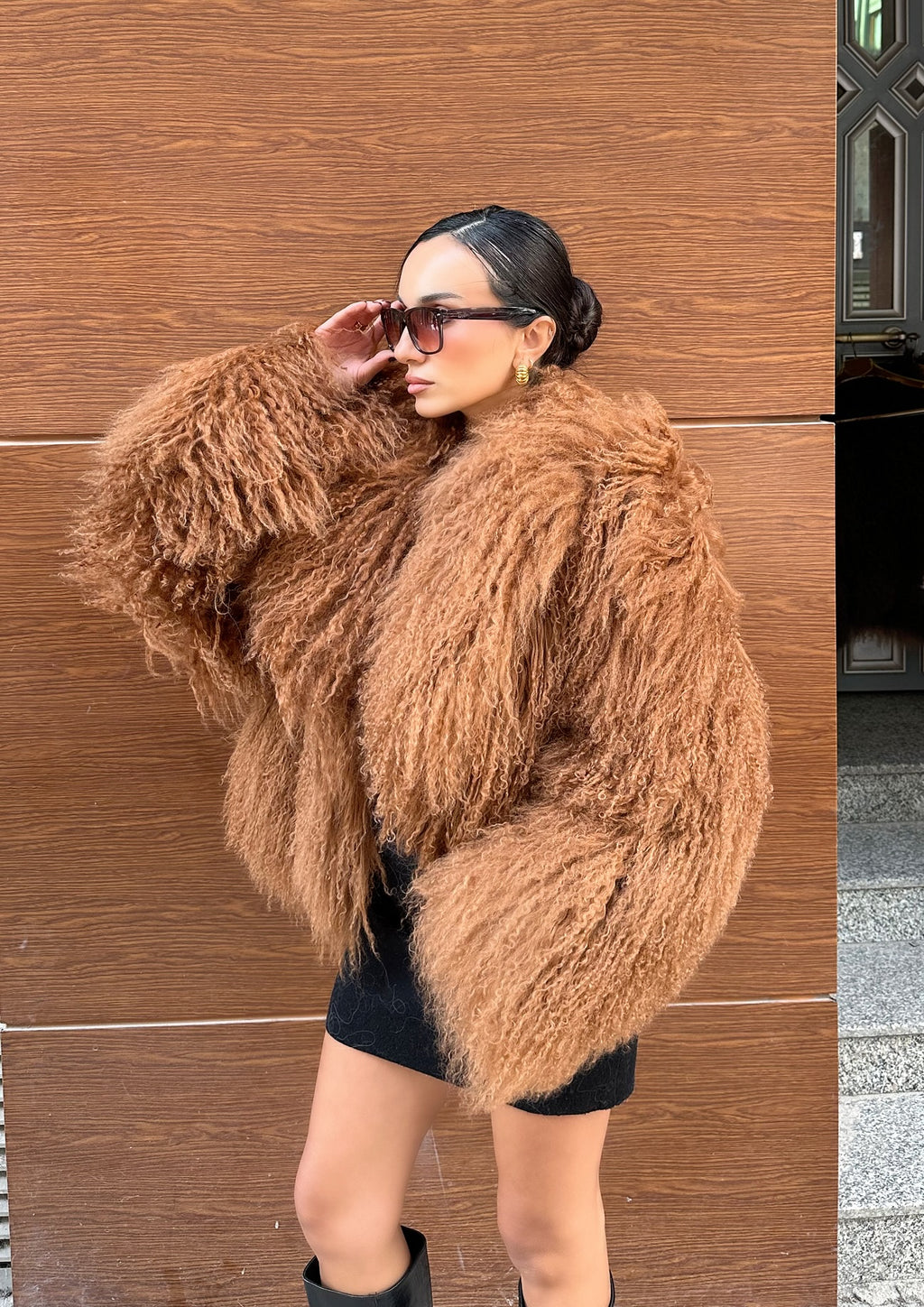 Camel Real Tibetan Lamb Fur