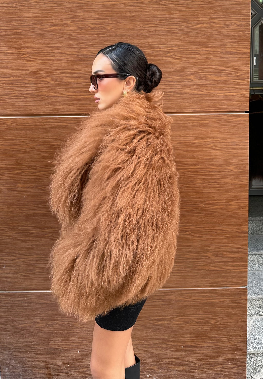 Camel Real Tibetan Lamb Fur