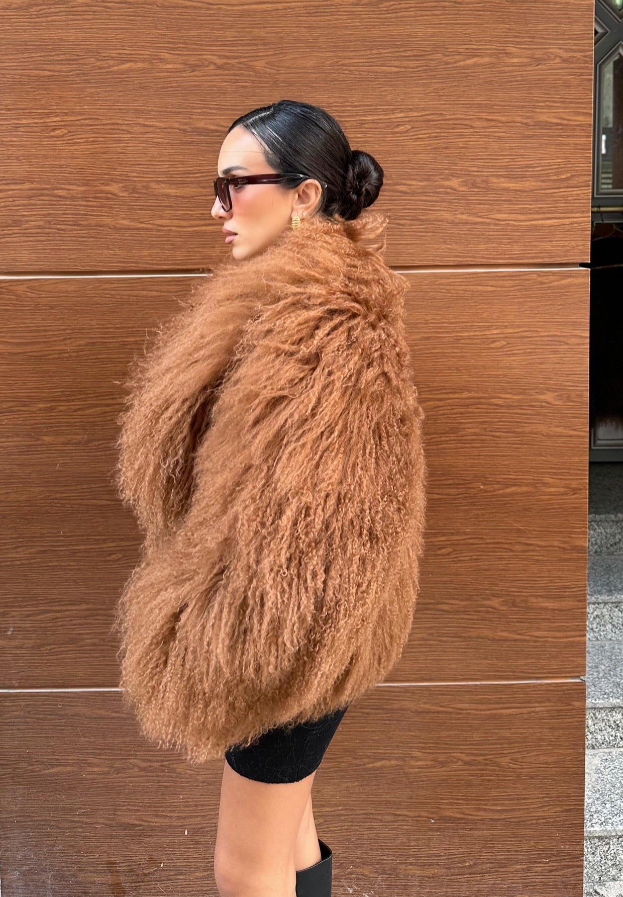 Camel Real Tibetan Lamb Fur