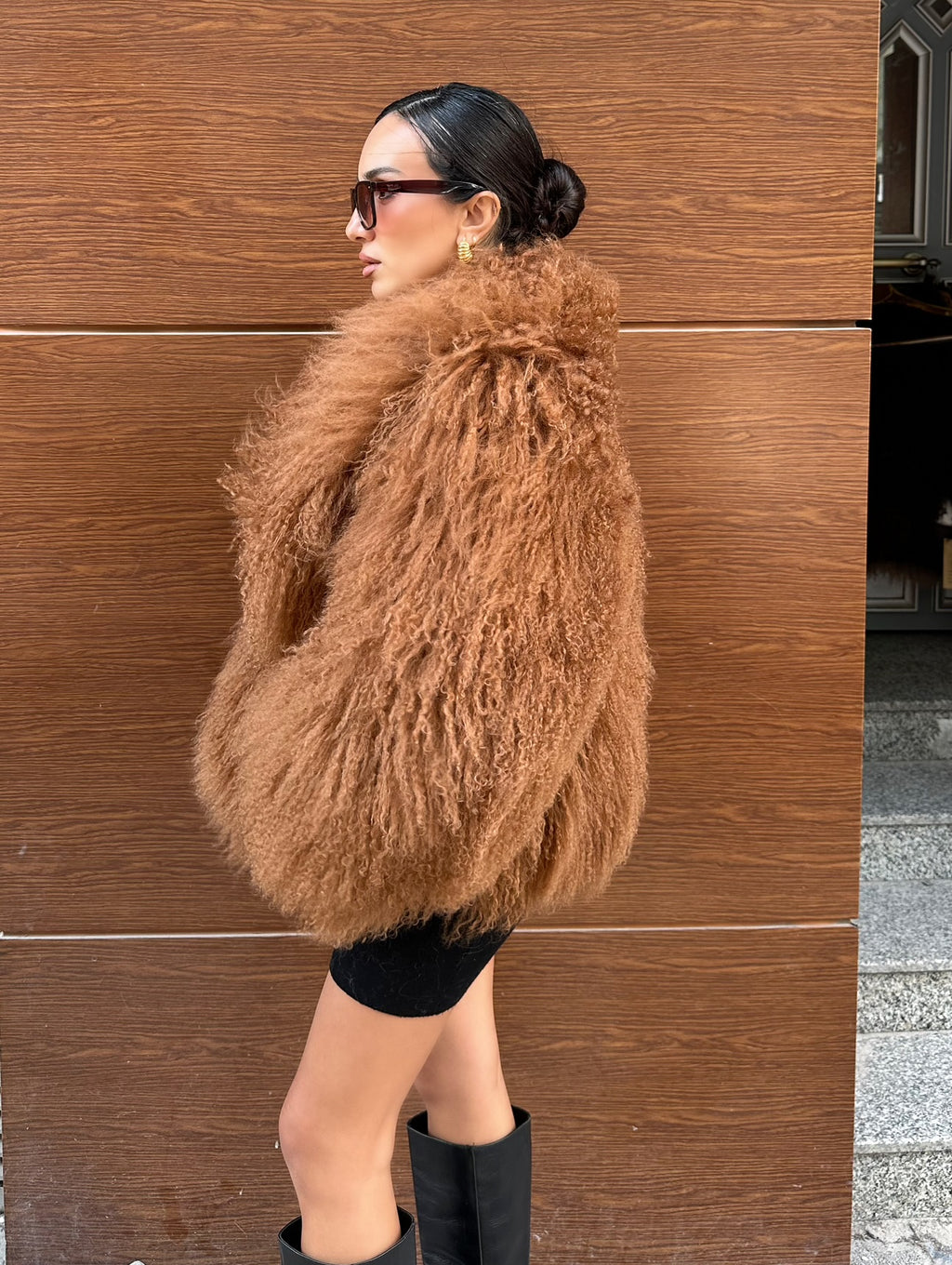 Camel Real Tibetan Lamb Fur