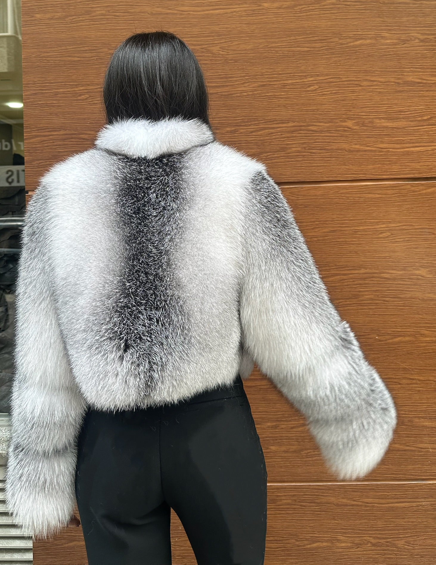 Premium Quality Frost  White Fox Fur Jacket
