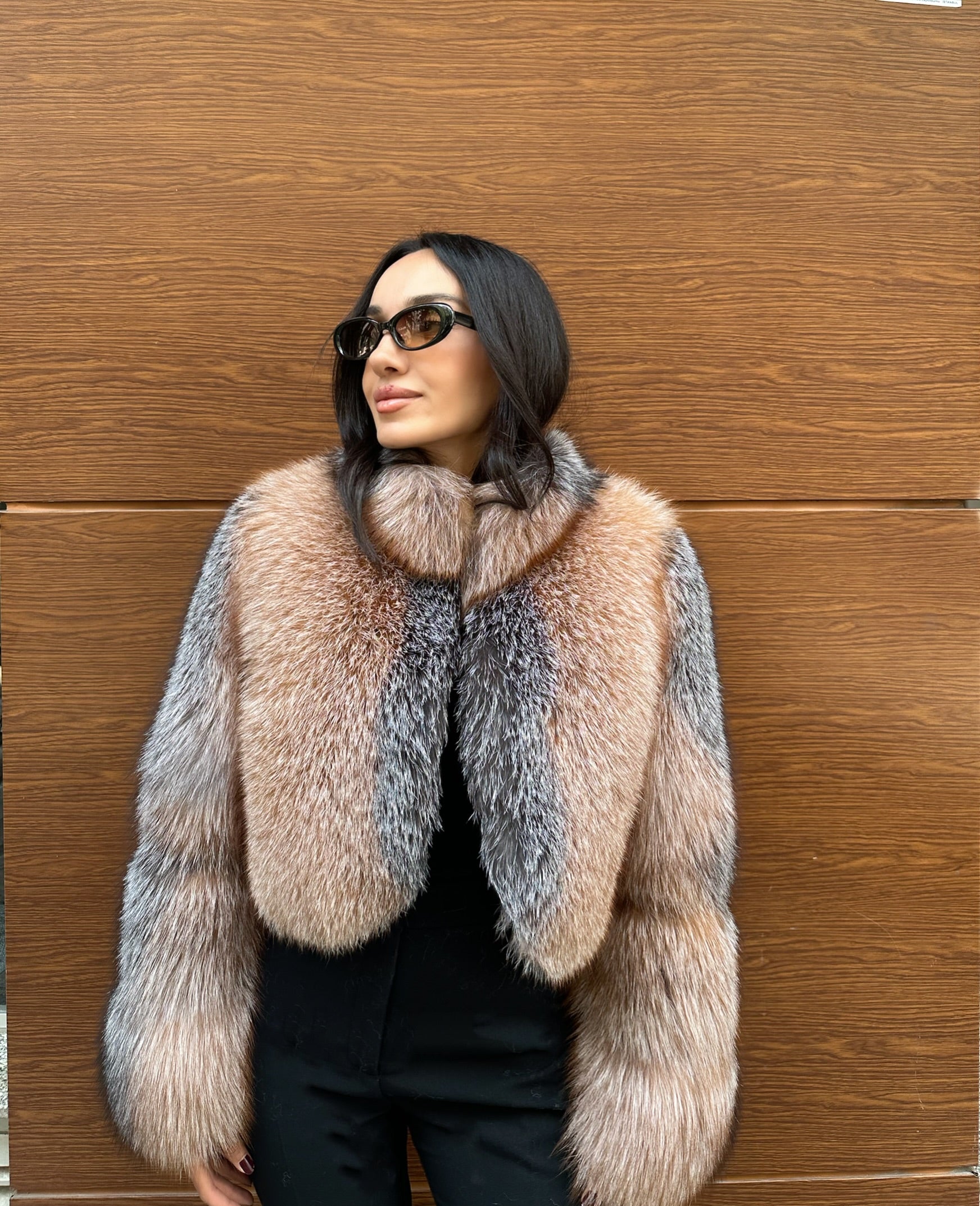 Premium Quality Natural Frost Fox Fur Jacket