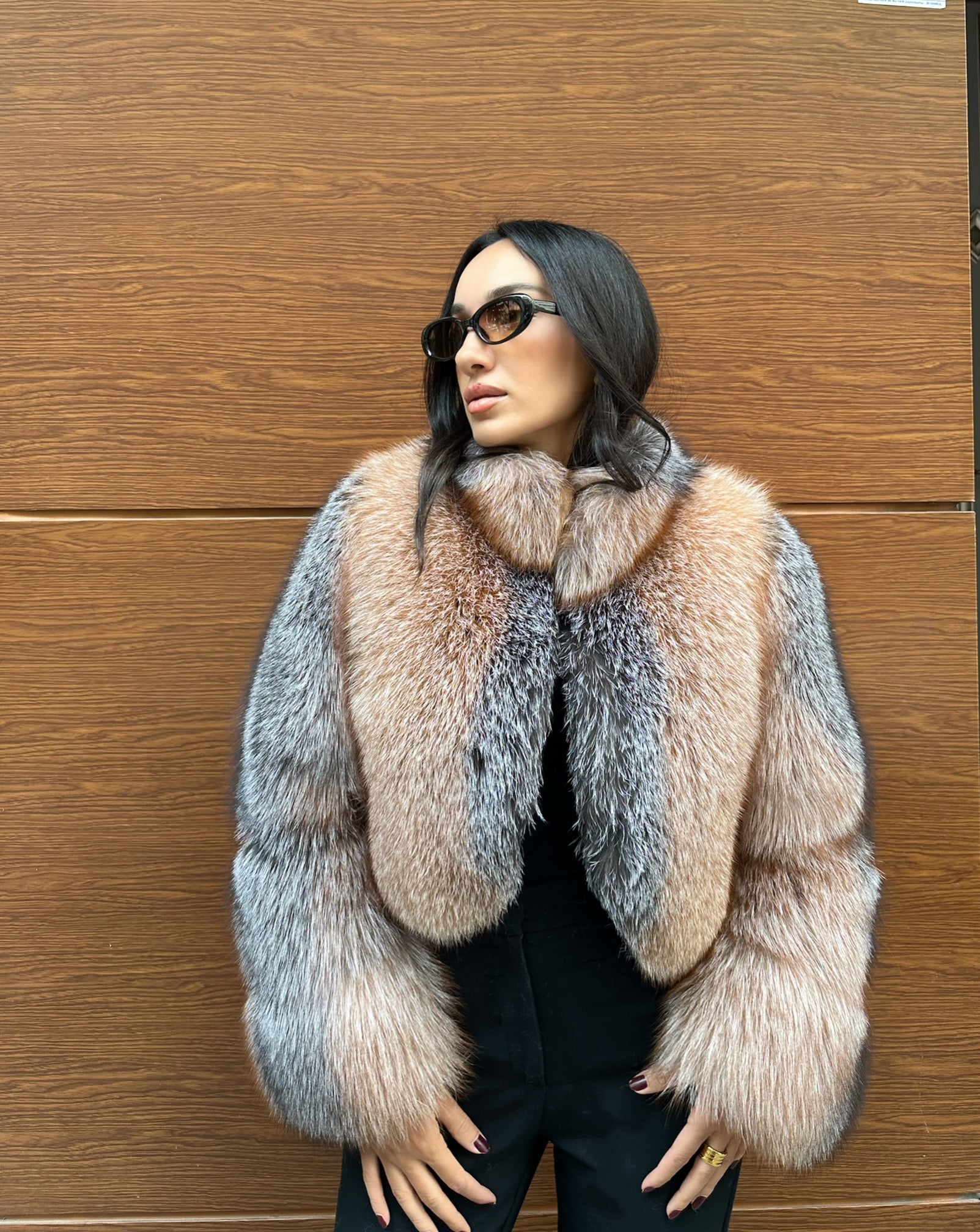 Premium Quality Natural Frost Fox Fur Jacket