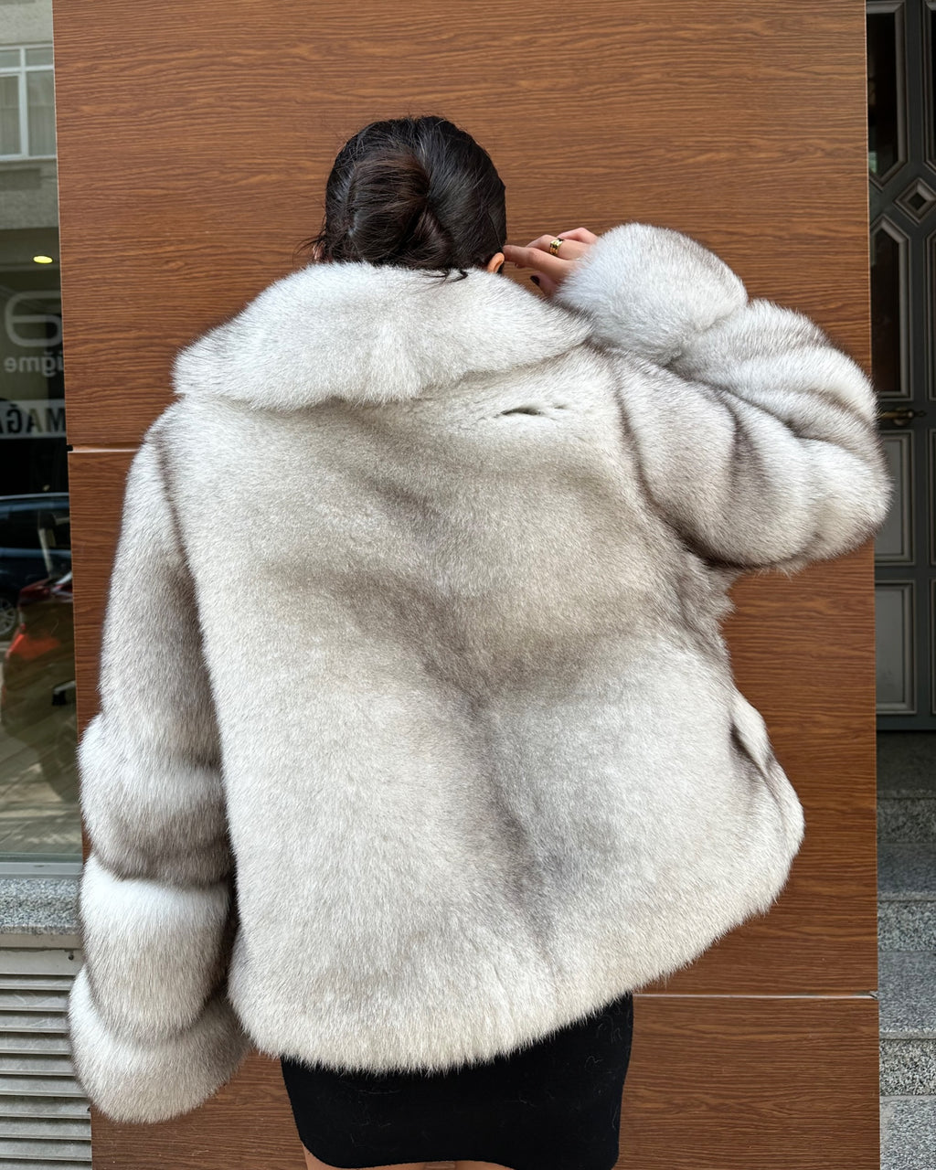 Premium Quality Natural Silver Fox Fur Jacket
