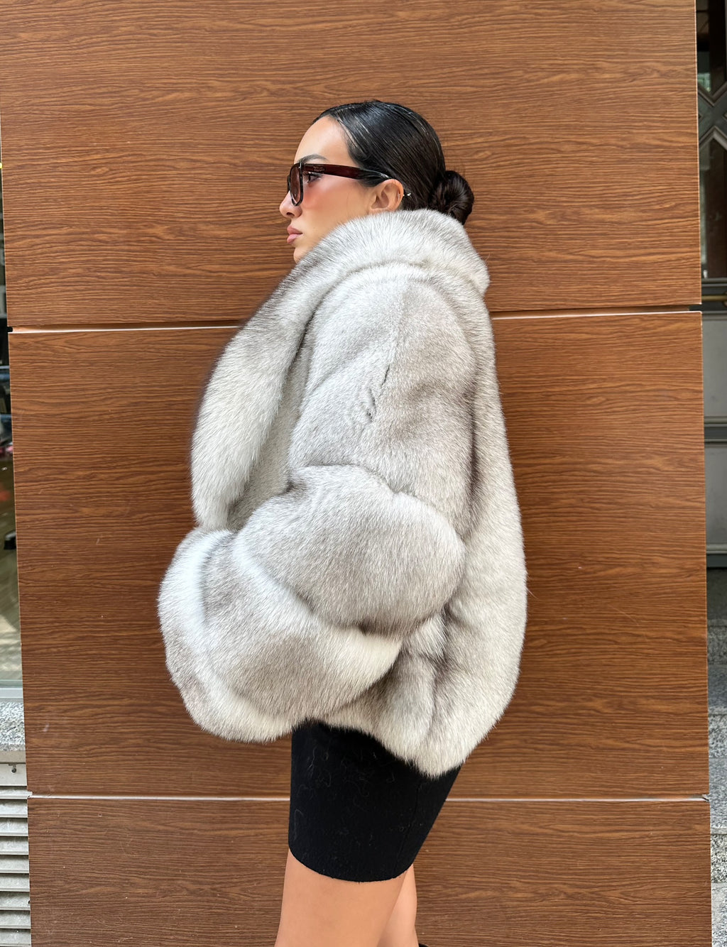 Premium Quality Natural Silver Fox Fur Jacket