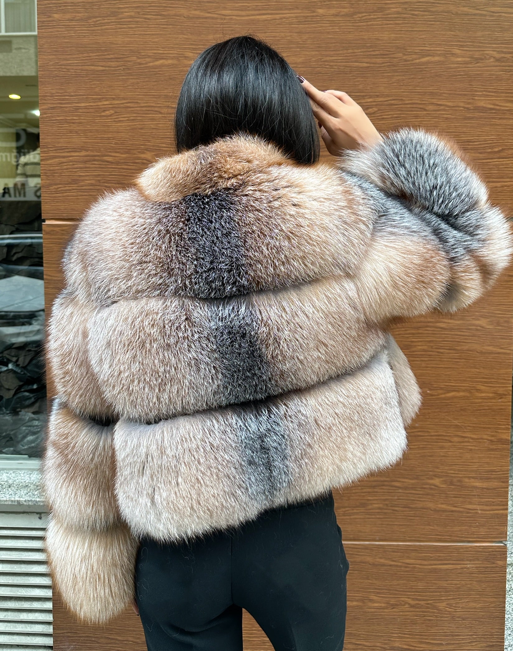 Premium Quality Frost Natural Fox Fur Jacket