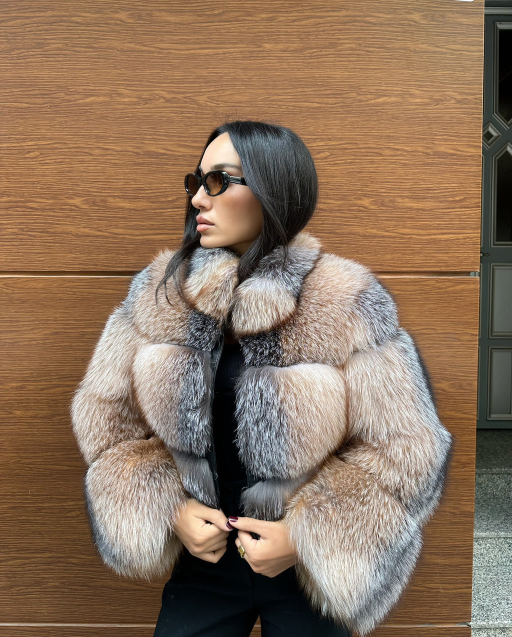 Premium Quality Frost Natural Fox Fur Jacket