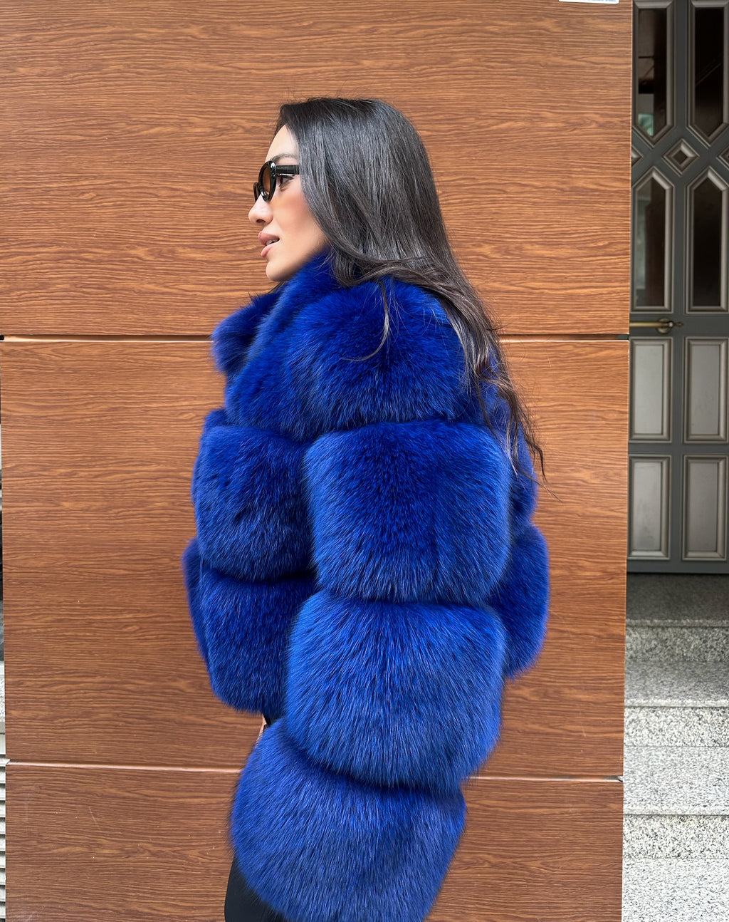 Premium Quality Blue Fox Fur Jacket