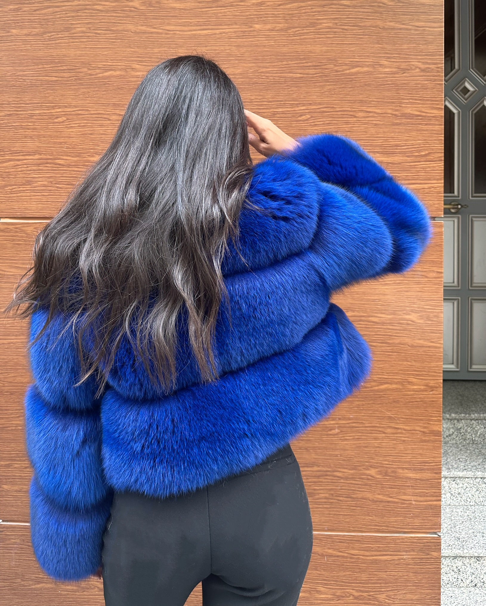 Premium Quality Blue Fox Fur Jacket
