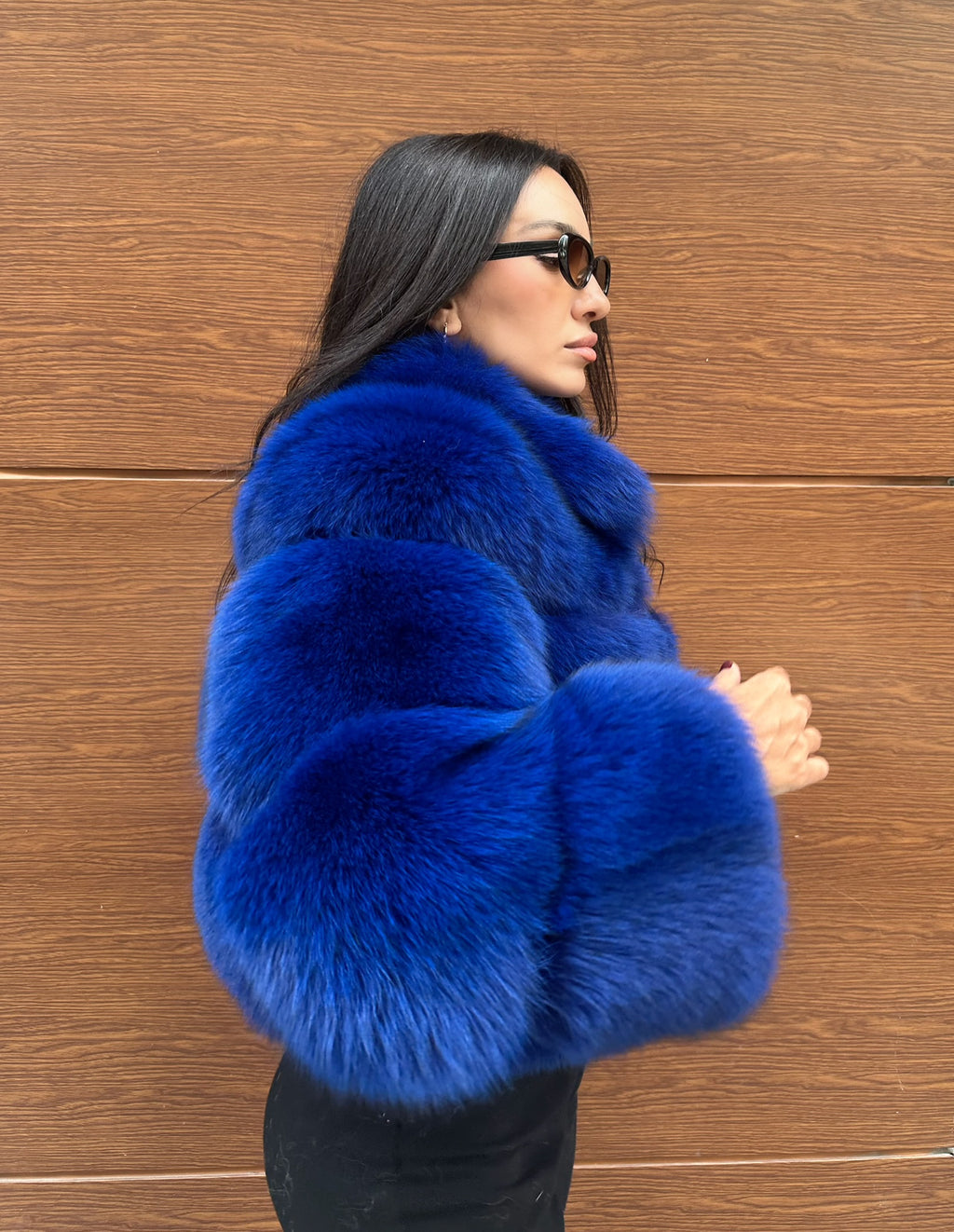 Premium Quality Blue Fox Fur Jacket