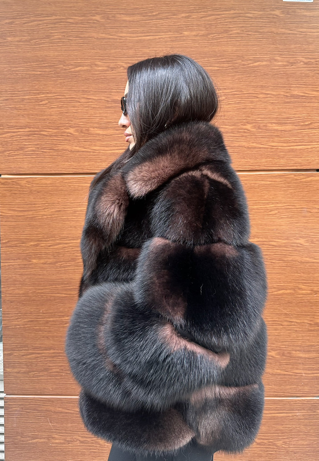 Sable Color  Premium Quality Fox Fur Jacket