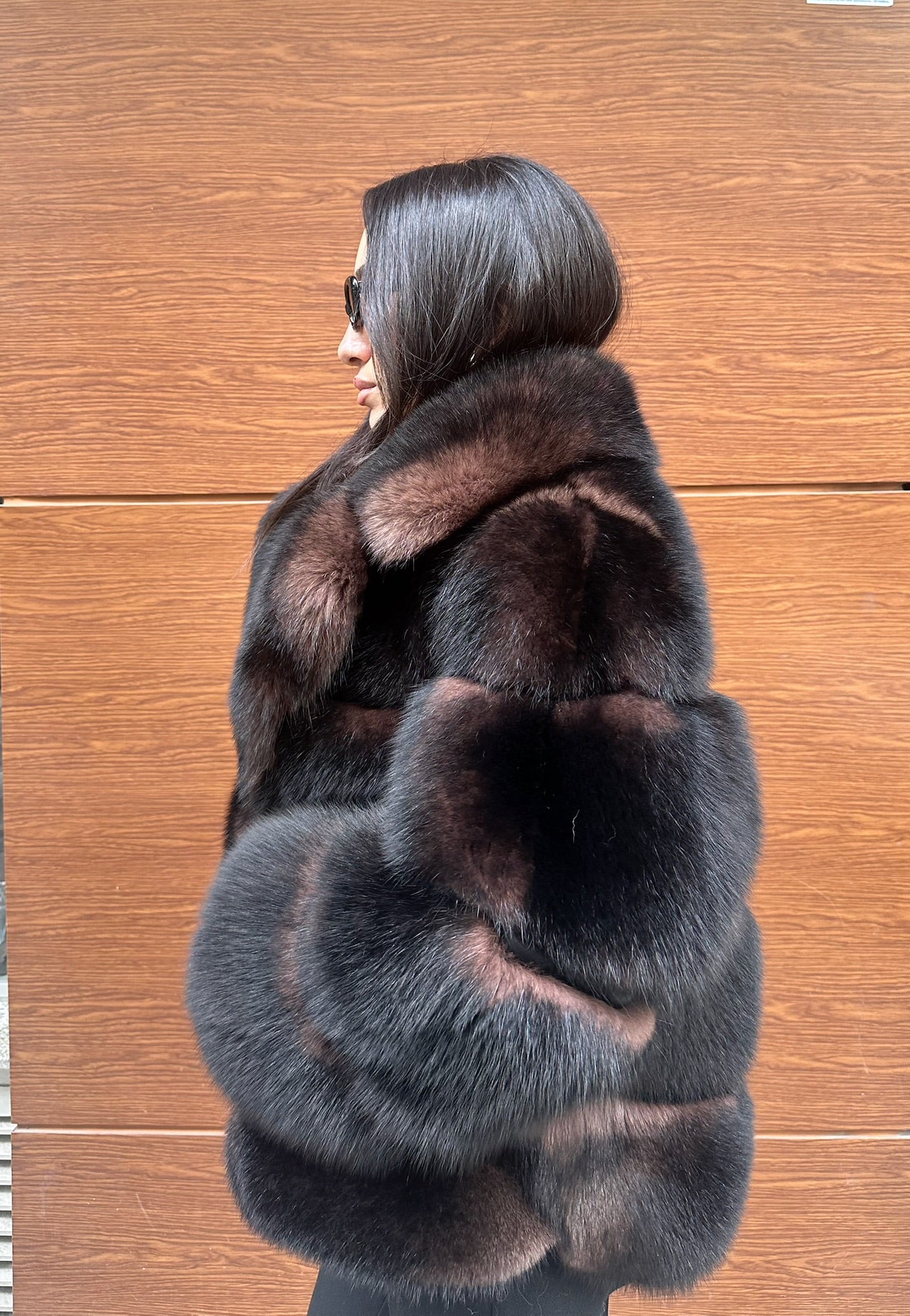 Sable Color  Premium Quality Fox Fur Jacket