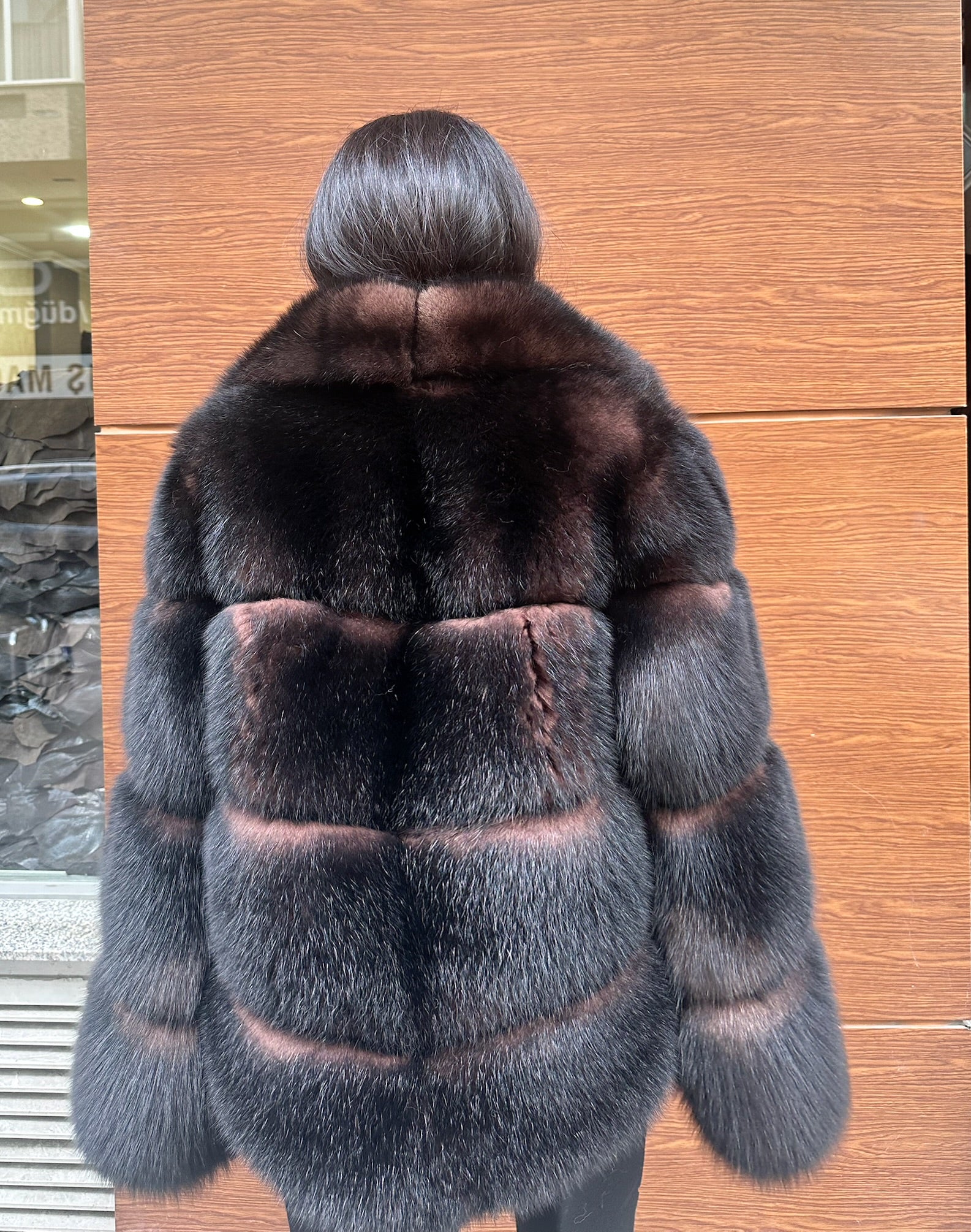 Sable Color  Premium Quality Fox Fur Jacket