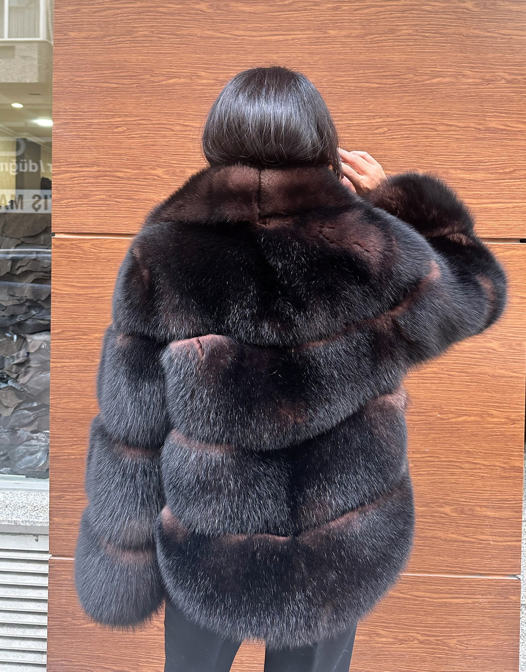 Sable Color  Premium Quality Fox Fur Jacket
