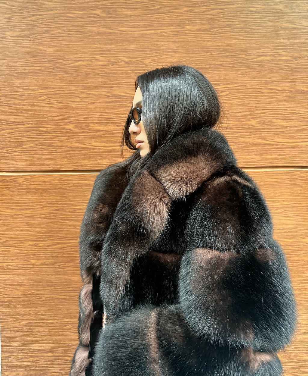Sable Color  Premium Quality Fox Fur Jacket