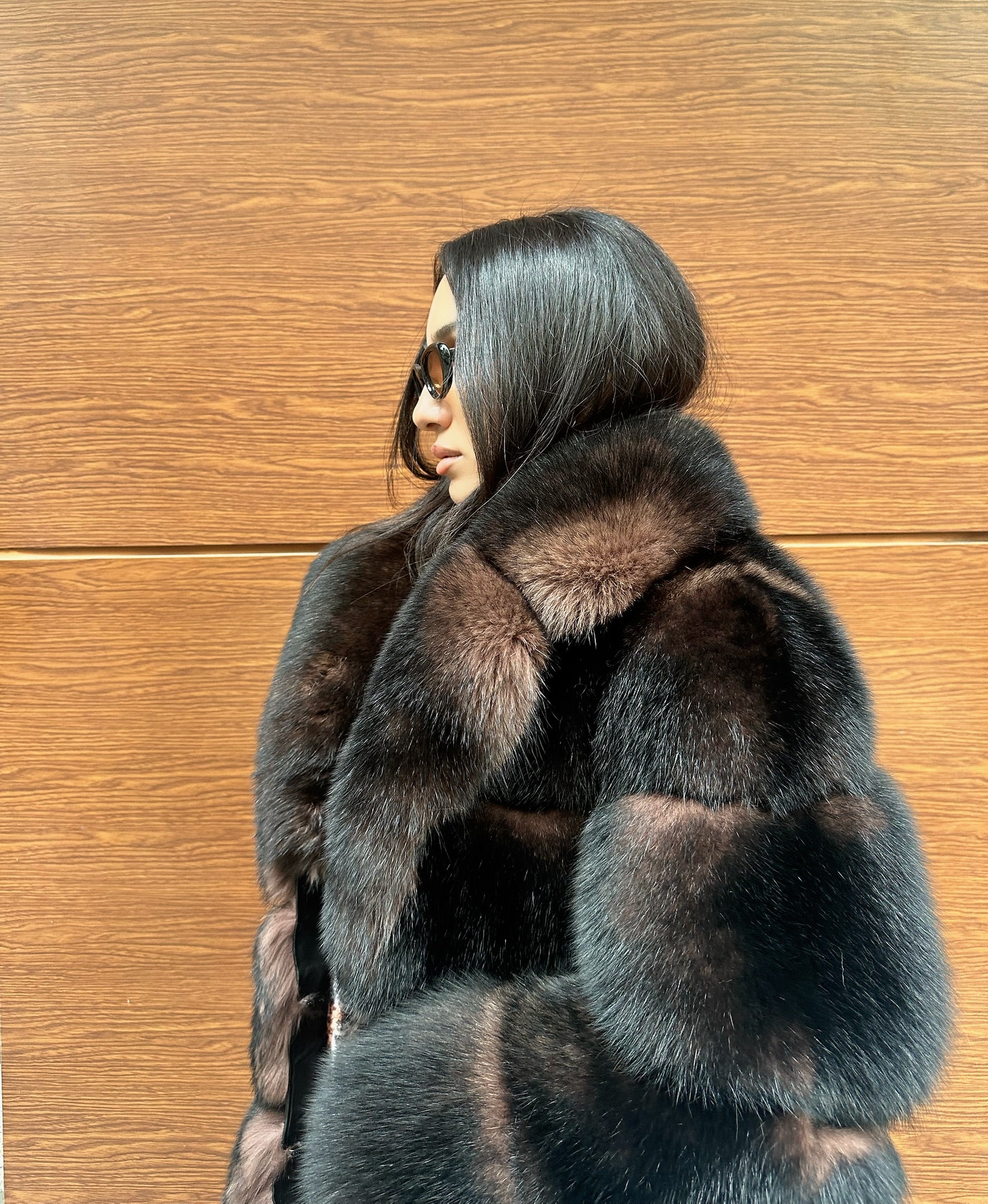 Sable Color  Premium Quality Fox Fur Jacket