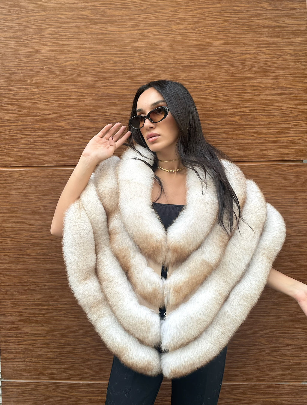 Premium Quality Fox Fur Shawl