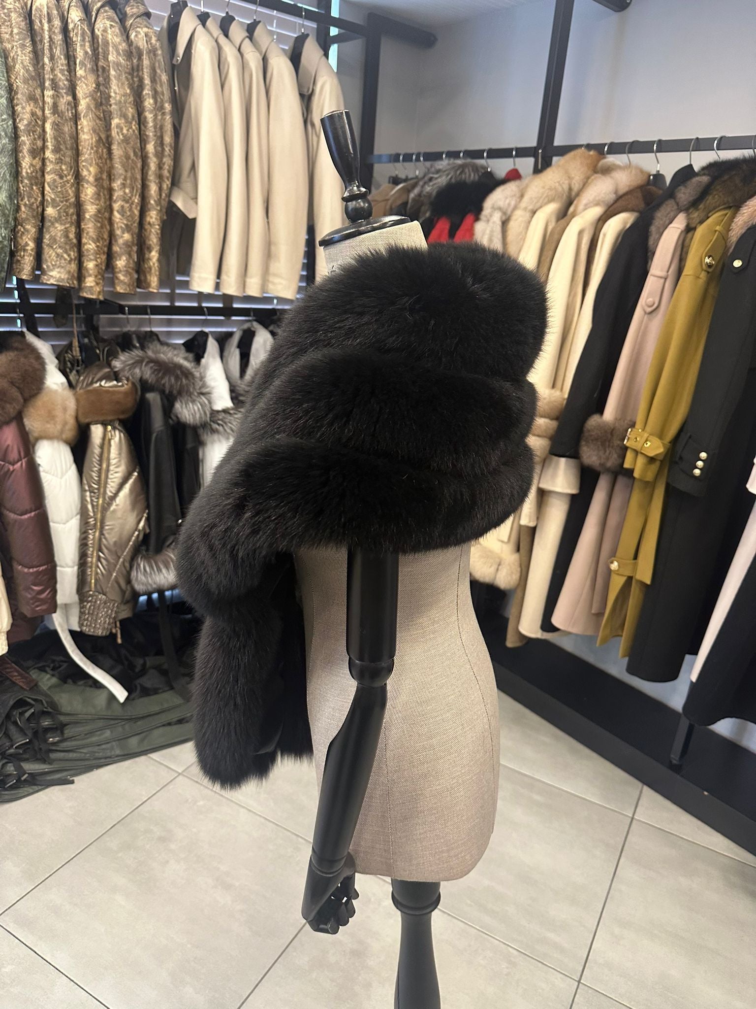 Women Fox Fur Shawl - Women's Fox Fur Cape - Women's Winter Scarf - For Special Occasion - White Fox Fur Shawl