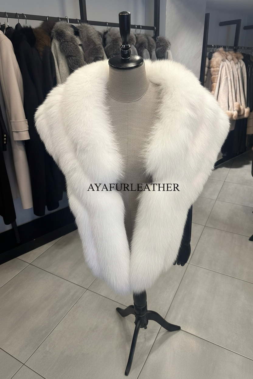 Women Fox Fur Shawl 3 - AYAFURLEATHER